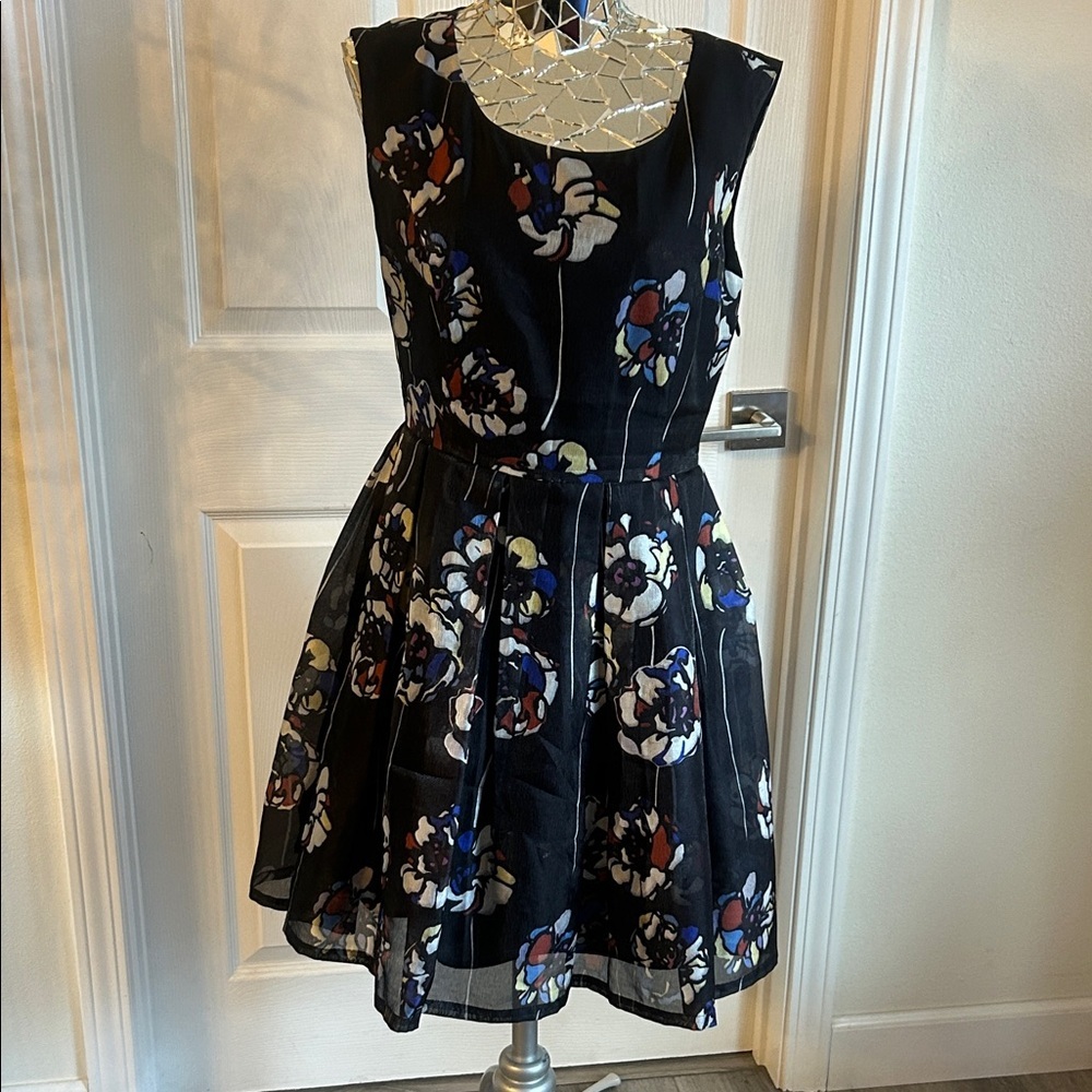 Miu Miu Black Floral Mini Dress